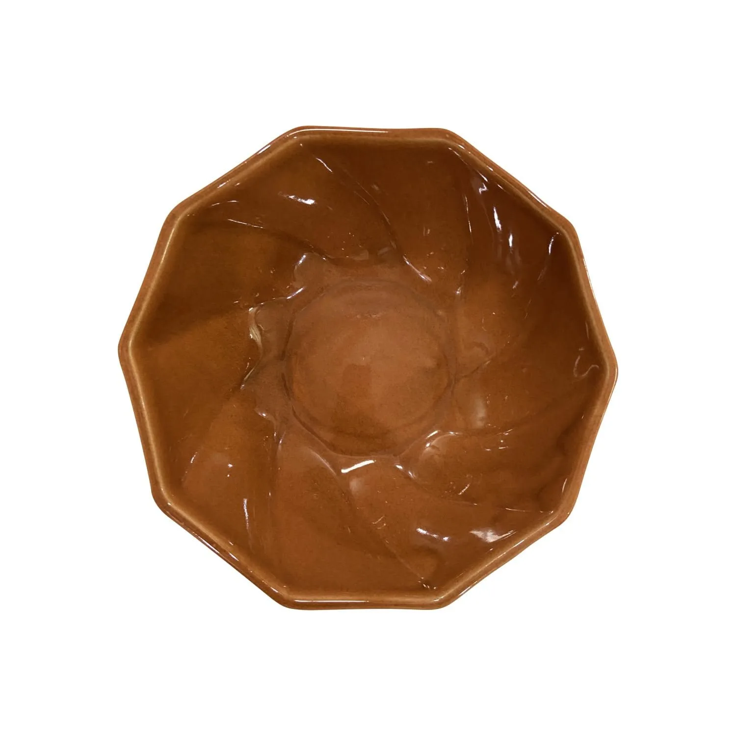 Studio Collection Orange Rustic Glazed Large Ceramic Serving Bowl - Image 3