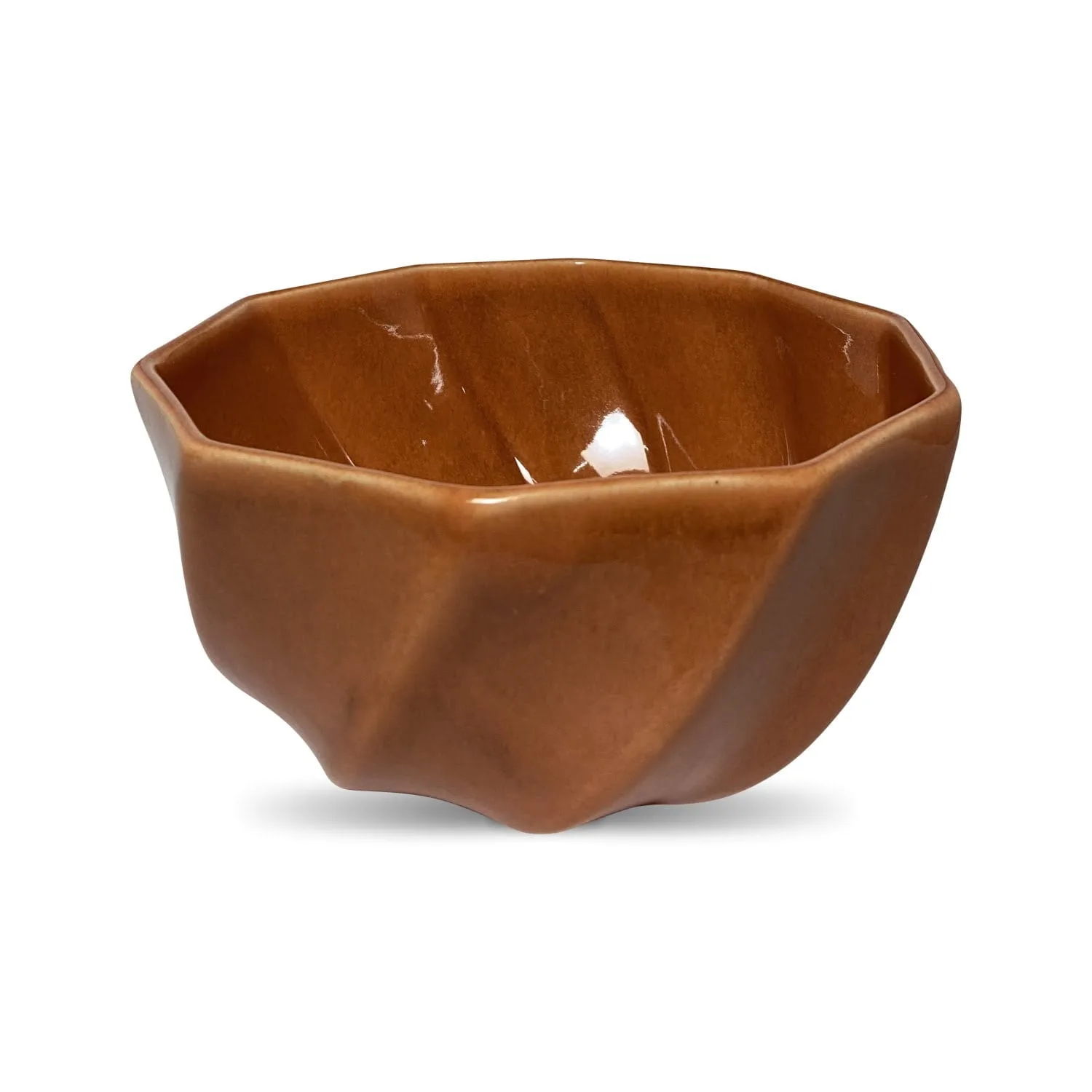 Studio Collection Orange Rustic Glazed Large Ceramic Serving Bowl - Image 2