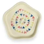 Multicolour 3D Heart Ceramic Dessert Plates- Set of 6 || Snack Plates || Side Plates - Image 4
